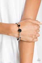 Load image into Gallery viewer, Starry Eyed Elegance Black Stretchy Bracelet Paparazzi Accessories