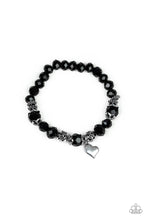 Load image into Gallery viewer, Right On The Romance Black Stretchy Bracelet Paparazzi Accessories