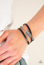 Load image into Gallery viewer, High Spirits Black Leather Bracelet Paparazzi Accessories