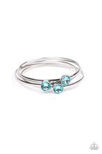 Load image into Gallery viewer, Be All You Can Bedazzle Blue Rhinestone Bangle Bracelets Paparazzi Accessories