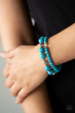 Load image into Gallery viewer, Colorful Collisions - Blue Stretchy Bracelet Paparazzi Accessories