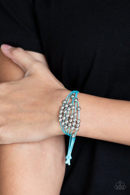 Without Skipping a BEAD Blue Bracelet Paparazzi Accessories