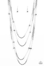 Load image into Gallery viewer, Open for Opulence Silver Necklace Paparazzi Accessories