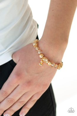 Right On The Romance Gold Bracelet Paparazzi Accessories