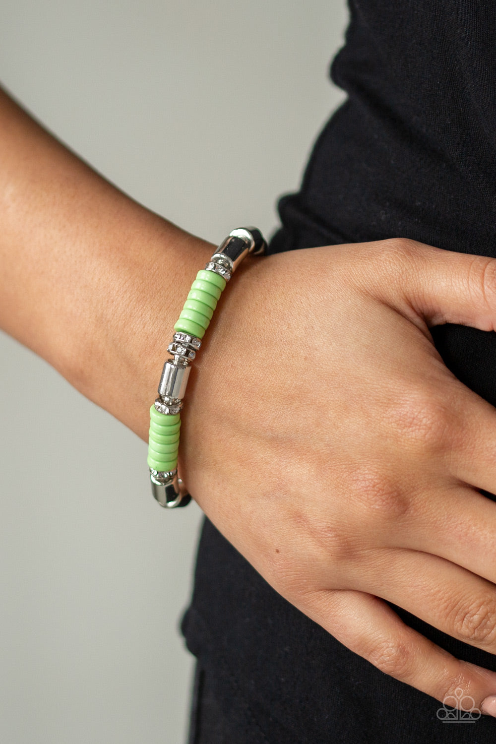 Whimsical Wanderer Green Bracelet Paparazzi Accessories