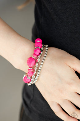 Rural Restoration Pink Bracelet Paparazzi Accessories