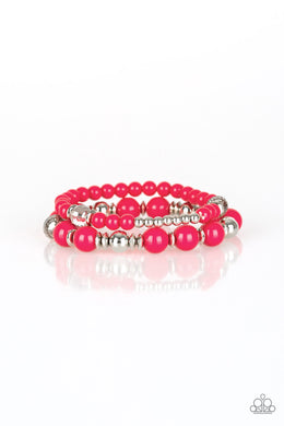 Colorful Collisions - Pink Bracelet Paparazzi Accessories