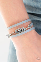 Load image into Gallery viewer, High Spirits Silver Feather Bracelet Paparazzi Accessories