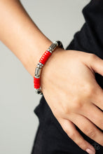 Load image into Gallery viewer, Whimsical Wanderer Red Bracelet Paparazzi Accessories