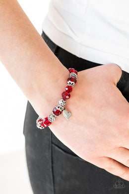 Right On The Romance Red Bracelet Paparazzi Accessories
