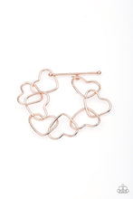Load image into Gallery viewer, Take Heart - Rose Gold Toggle Bracelet Paparazzi Accessories