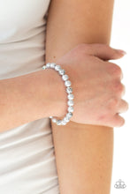 Load image into Gallery viewer, Poised for Perfection Silver Pearl Bracelet Paparazzi Accessories