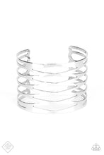 Load image into Gallery viewer, Keep Them On Edge Silver Cuff Bracelet Paparazzi Accessories