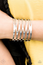 Load image into Gallery viewer, Keep Them On Edge Silver Cuff Bracelet Paparazzi Accessories
