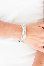Load image into Gallery viewer, Timelessly Textured Silver Cuff Bracelet Paparazzi Accessories
