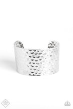 Load image into Gallery viewer, Simmering Shimmer Silver Cuff Bracelet Paparazzi Accessories