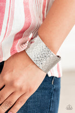 Load image into Gallery viewer, Simmering Shimmer Silver Cuff Bracelet Paparazzi Accessories