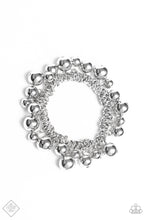 Load image into Gallery viewer, Ballroom Baller Silver Stretchy Bracelet Paparazzi Accessories