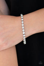Load image into Gallery viewer, Out Like a Socialite Silver Pearl Rhinestone Bracelet Paparazzi Accessories