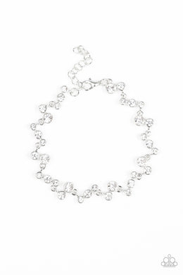 Starlit Stunner White Bracelet Paparazzi Accessories