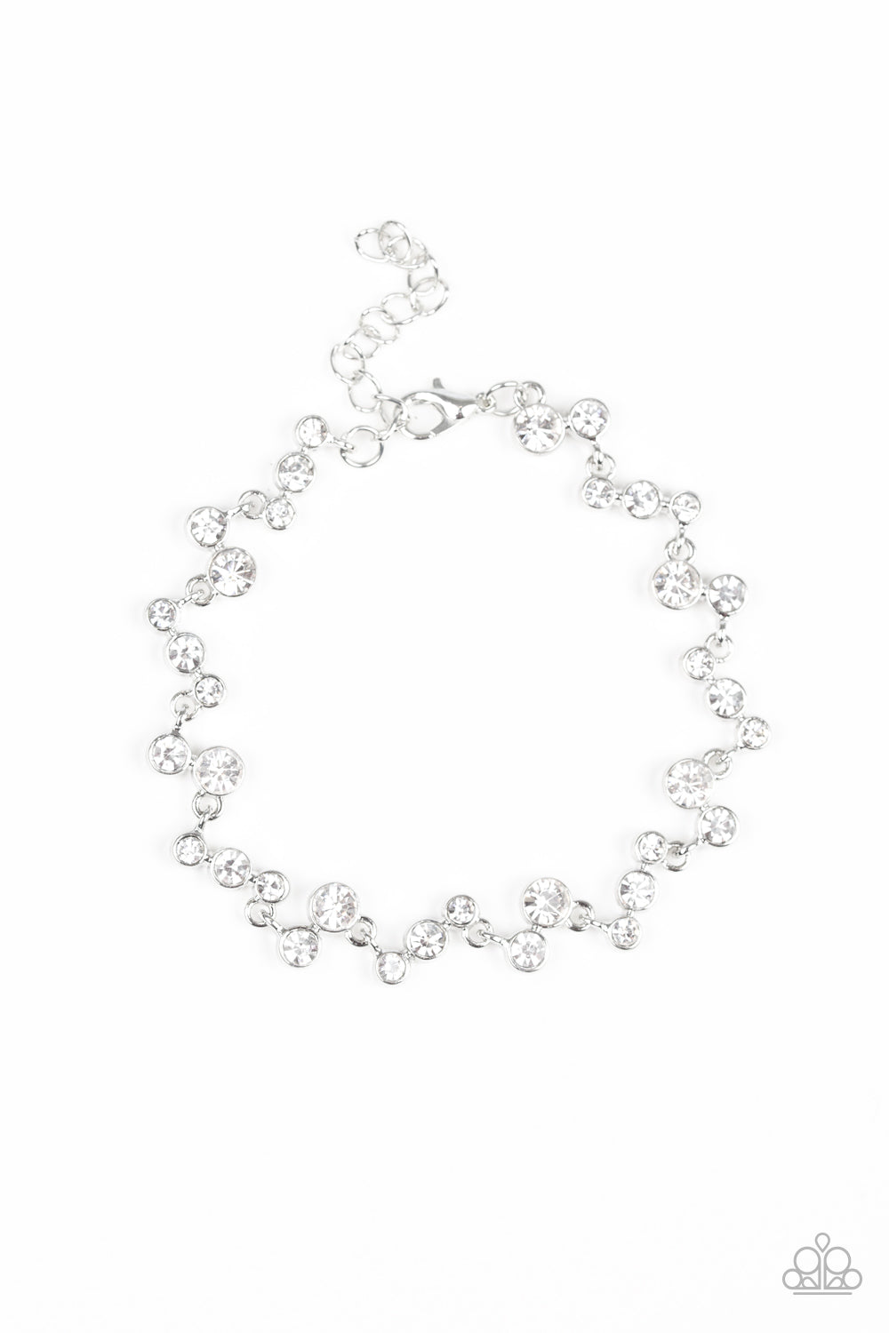 Starlit Stunner White Bracelet Paparazzi Accessories