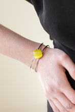 Load image into Gallery viewer, Turn Up the Glow Yellow Moonstone Cuff Bracelet Paparazzi Accessories