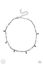 Load image into Gallery viewer, What A Stunner - Black Gunmetal Rhinestone Choker Necklace Paparazzi Accessories