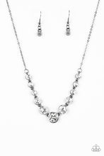 Load image into Gallery viewer, Leading Socialite - Black Gunmetal Rhinestone Necklace Paparazzi Accessories