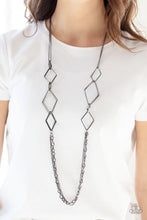 Load image into Gallery viewer, Fashion Fave - Black Gunetal Necklace Paparazzi Accessories