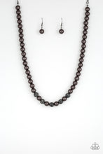 Load image into Gallery viewer, Posh Boss Black Pearl Necklace Paparazzi Accessories