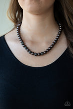 Load image into Gallery viewer, Posh Boss Black Pearl Necklace Paparazzi Accessories