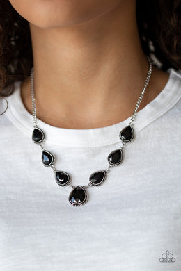 Socialite Social Black Rhinestone Necklace Paparazzi Accessories