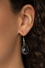 Load image into Gallery viewer, Socialite Social Black Rhinestone Necklace Paparazzi Accessories