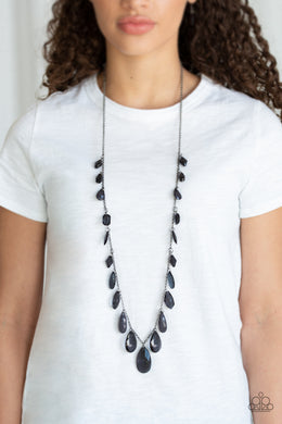 Glow and Steady Wins the Race Black Necklace Paparazzi Accessories