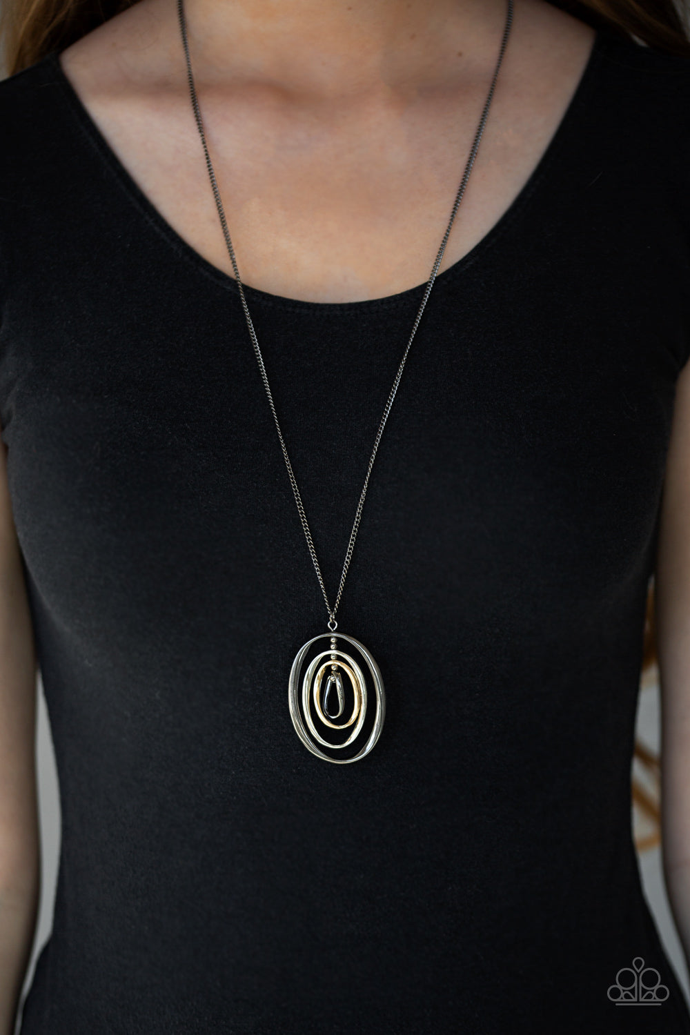 Classic Convergence Black Necklace Paparazzi Accessories