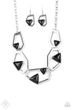 Load image into Gallery viewer, Geo-ing Geo-ing Gone! Black Necklace Paparazzi Accessories