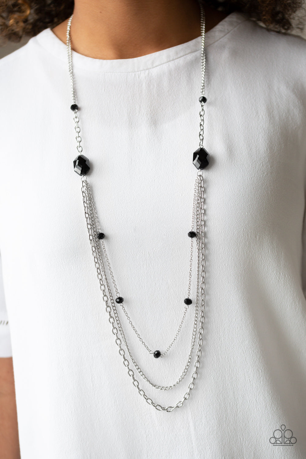 Dare To Dazzle Black Necklace Paparazzi Accessories