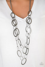 Load image into Gallery viewer, Glimmer Goals Black Gunmetal Necklace Paparazzi Accessories