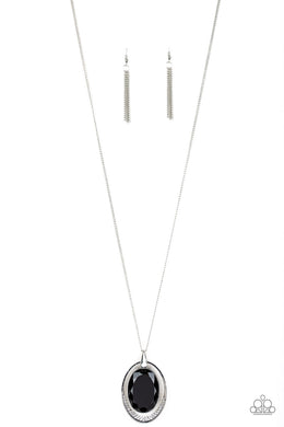 Metro Must-Have - Black Rhinestone Necklace Paparazzi Accessories