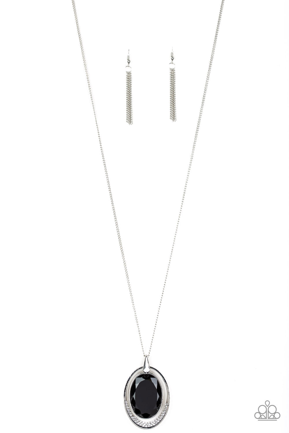 Metro Must-Have - Black Rhinestone Necklace Paparazzi Accessories