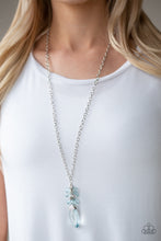 Load image into Gallery viewer, Crystal Cascade Blue Necklace Paparazzi Accessories