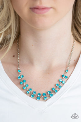 Super Starstruck Blue Rhinestone Necklace Paparazzi Accessories