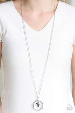 Chicly Geocentric Blue Necklace Paparazzi Accessories