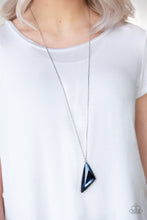 Load image into Gallery viewer, Ultra Sharp Blue Necklace Paparazzi Accessories