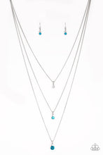 Load image into Gallery viewer, Crystal Chic Blue Rhinestone Necklace Paparazzi Accessories