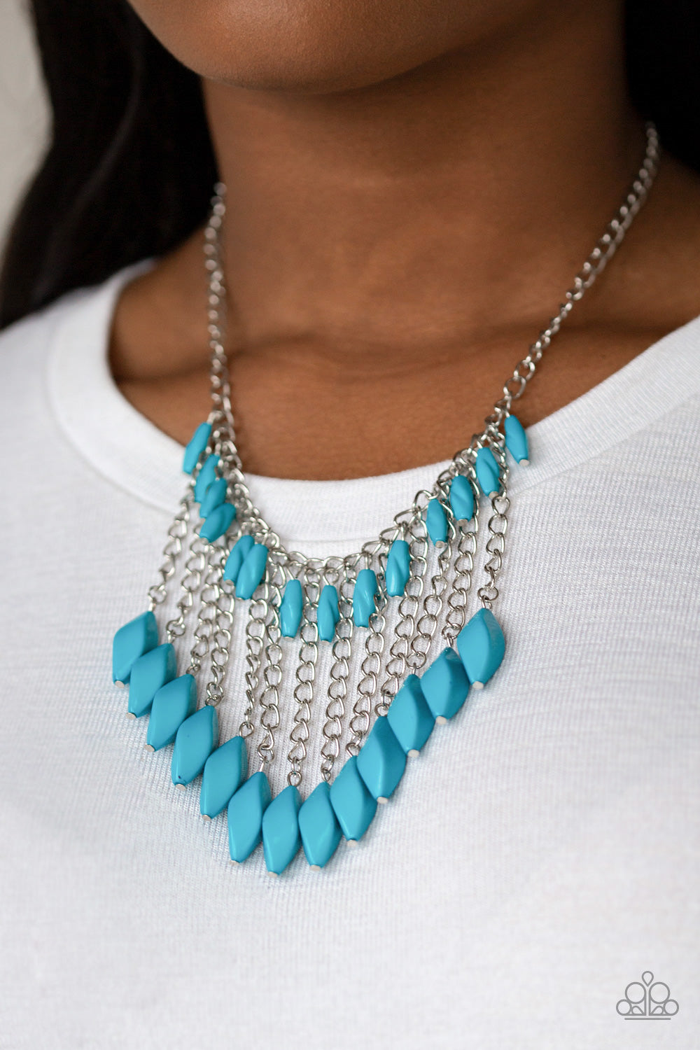 Venturous Vibes Blue Necklace Paparazzi Accessories