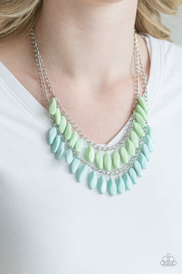 Beaded Boardwalk Blue Necklace Paparazzi Accessories