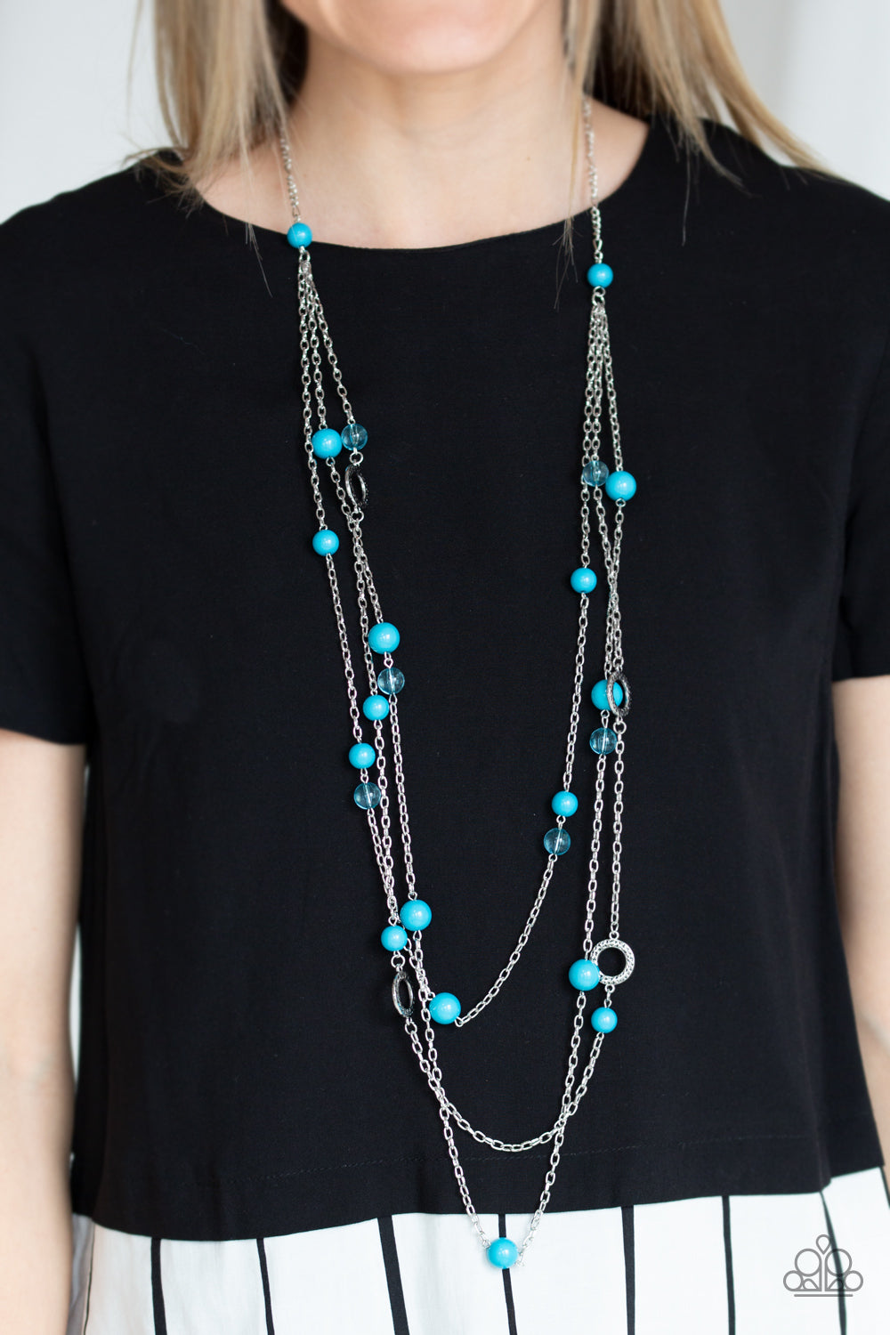 Brilliant Bliss Blue Necklace Paparazzi Accessories