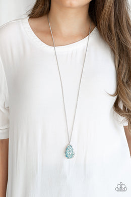 Gleaming Gardens Blue Moonstone Necklace Paparazzi Accessories