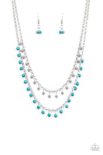 Load image into Gallery viewer, Dainty Distraction Blue Necklace Paparazzi Accessories